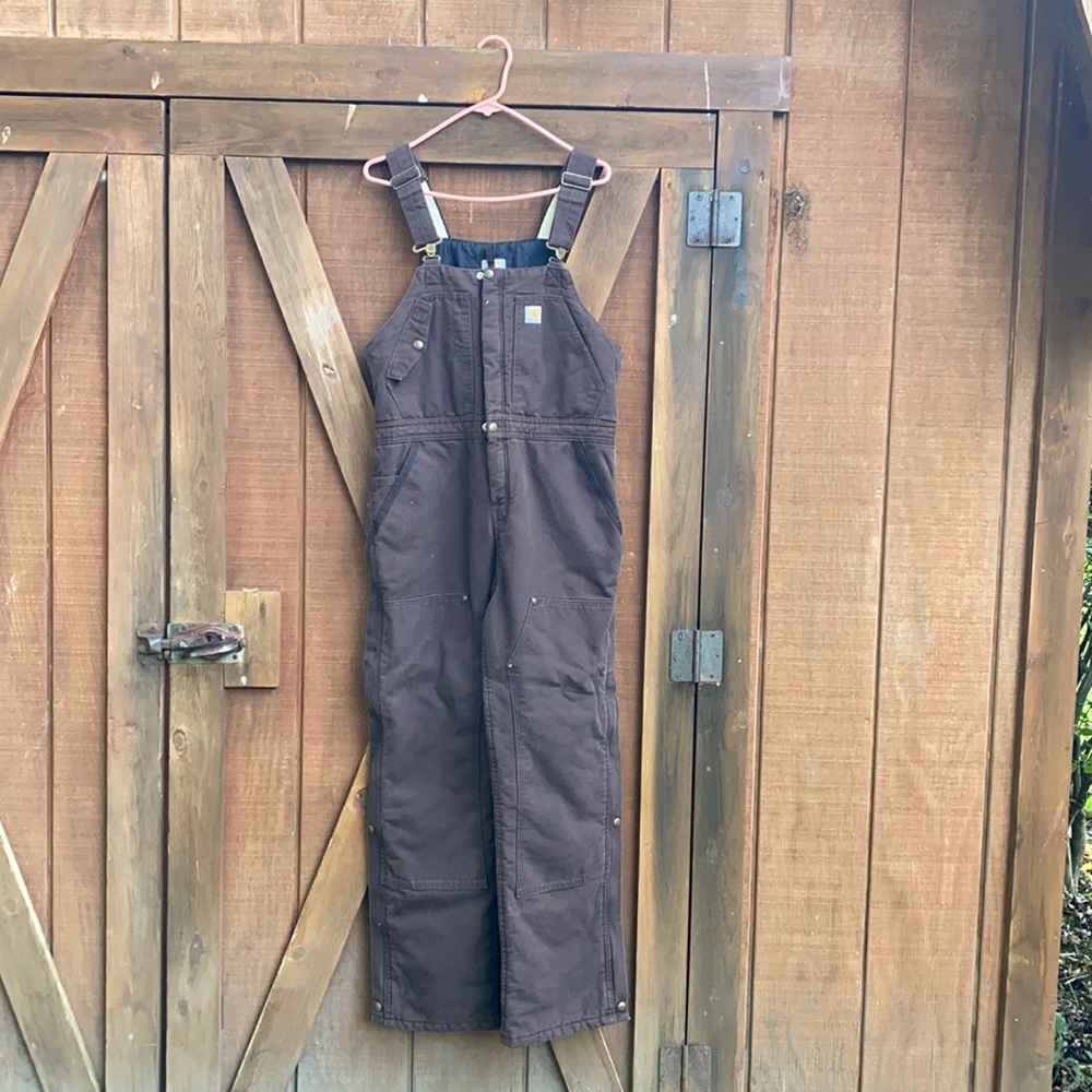 Women's Carhartt heavyweight bibs w/ quilt lining/double front. New w/o tags.